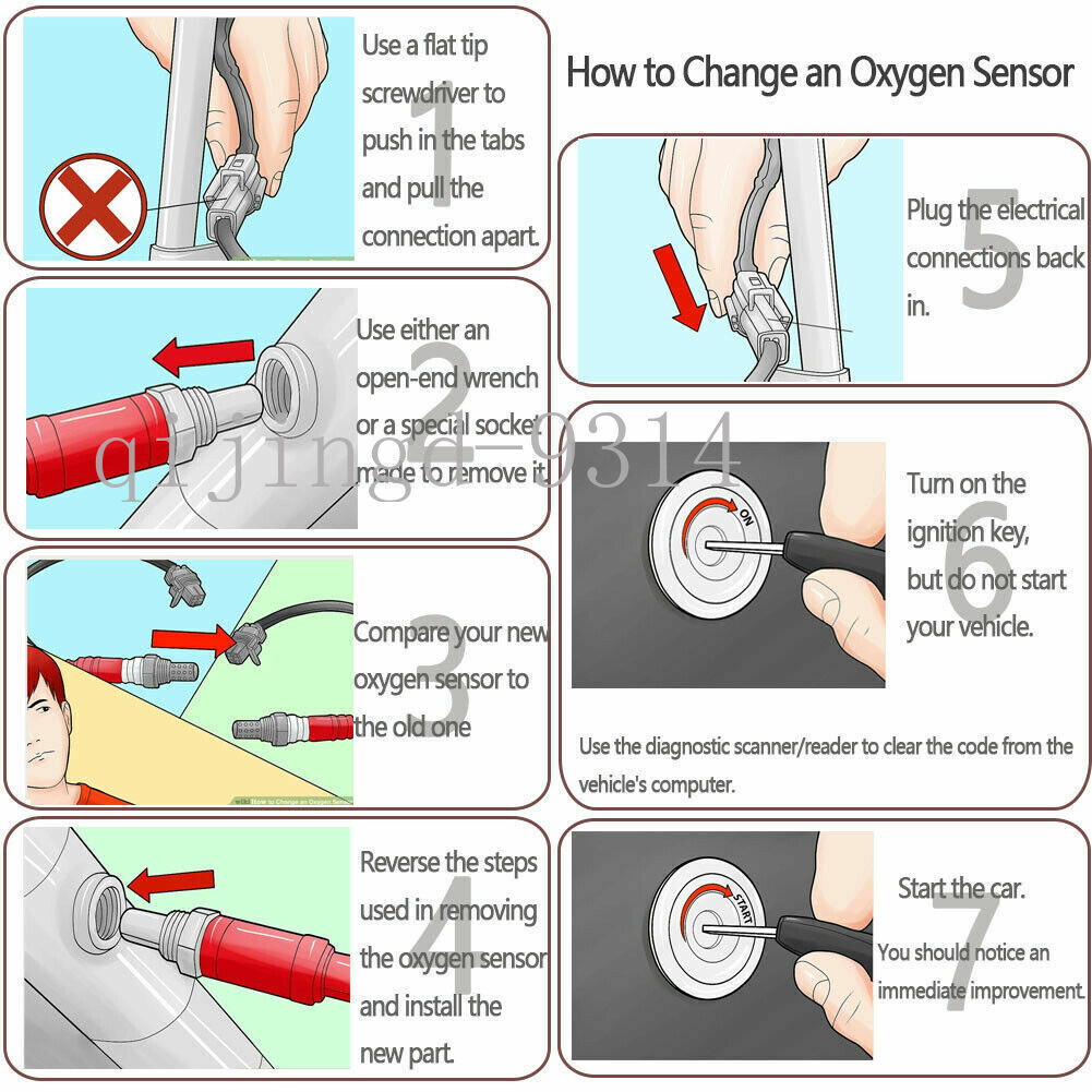 2Pcs O2 Oxygen Sensor For Mitsubishi Mirage 2014-2015 1.2L 3-Cyl 1588A275