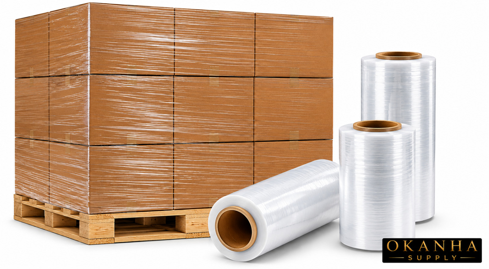 18″ x 1500′ 80 Gauge Clear Stretch Film Hand Pallet Wrap 1 Roll Heavy Duty