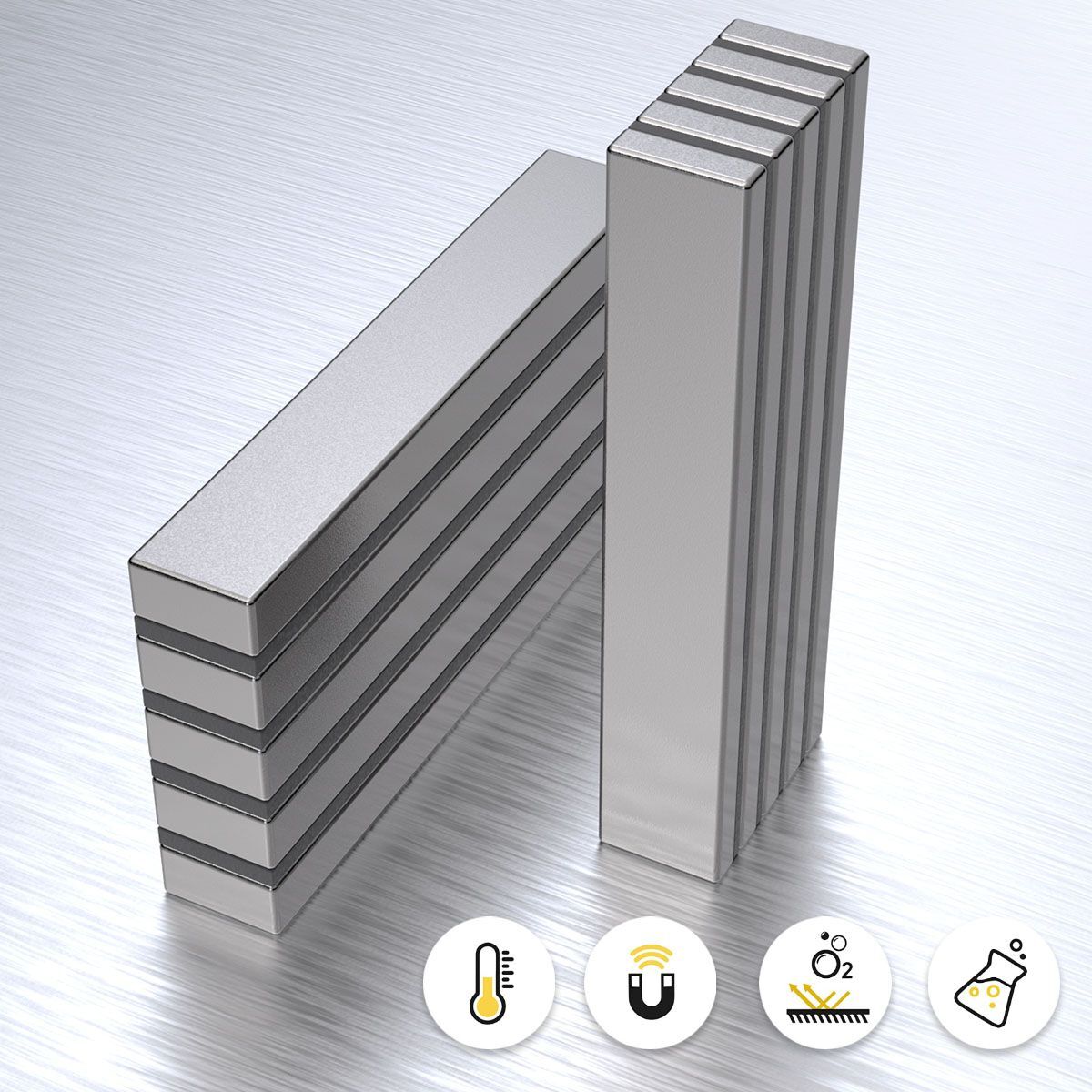 10PCS N52 Strong Neodymium Magnets Rare Earth Lifting Bar Long Magnets 60x10x3mm