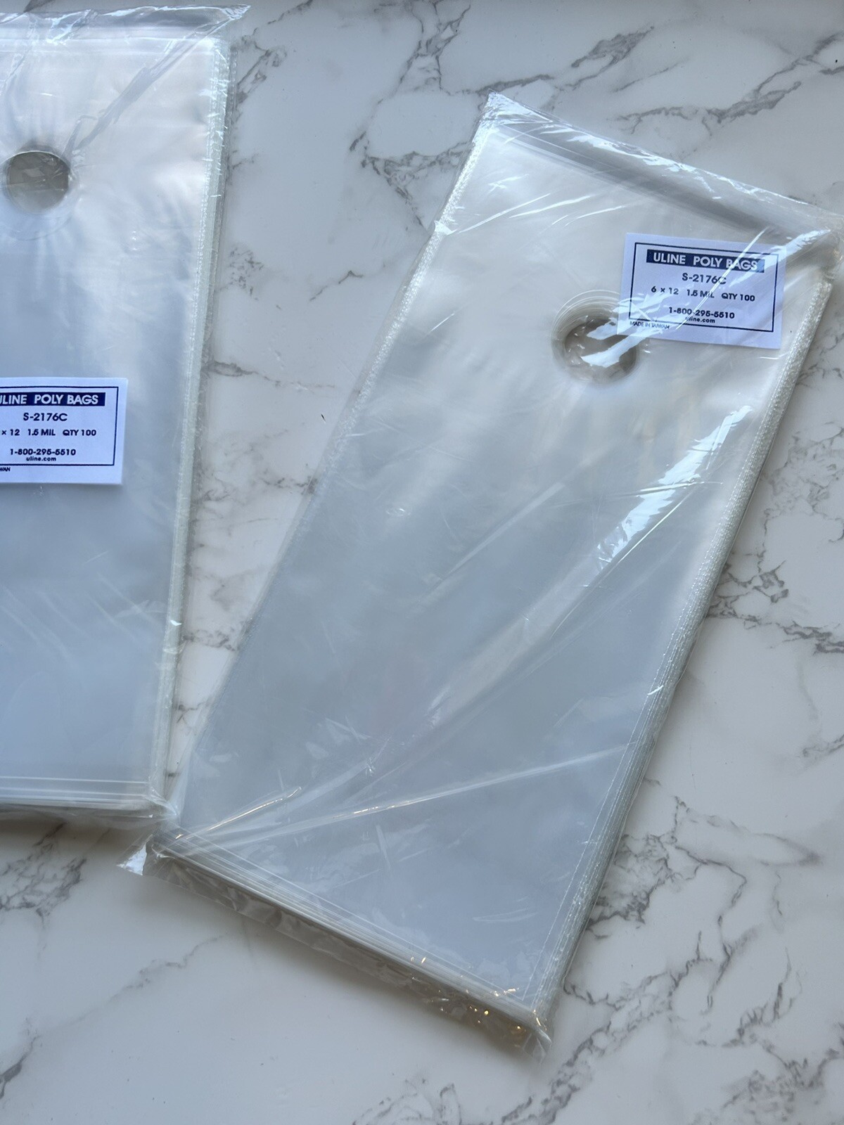 100 – 1000 Uline 6×12 Door Knob Clear Poly Bags 1.5 Mil – For Letters/Flyers