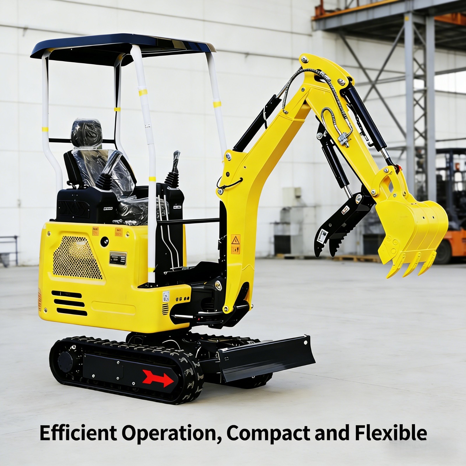 1.8TON Mini Excavator Kubota Engine Side Swing & Extendable Tracks 7 Attachments