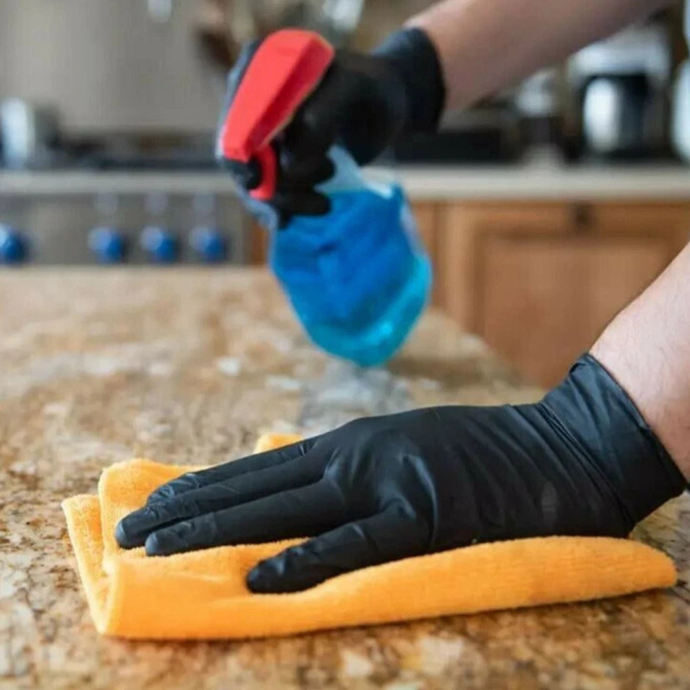 Advance Black Nitrile Exam Gloves 6 Mil Powder Free Bulk 1000ct Latex Free Glove