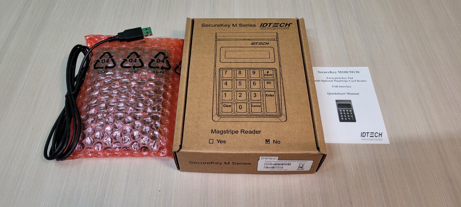 ID Tech M Series Securekey Pos USB KeyPad IDKE-504800B-M2 NEW FREE SHIPPING