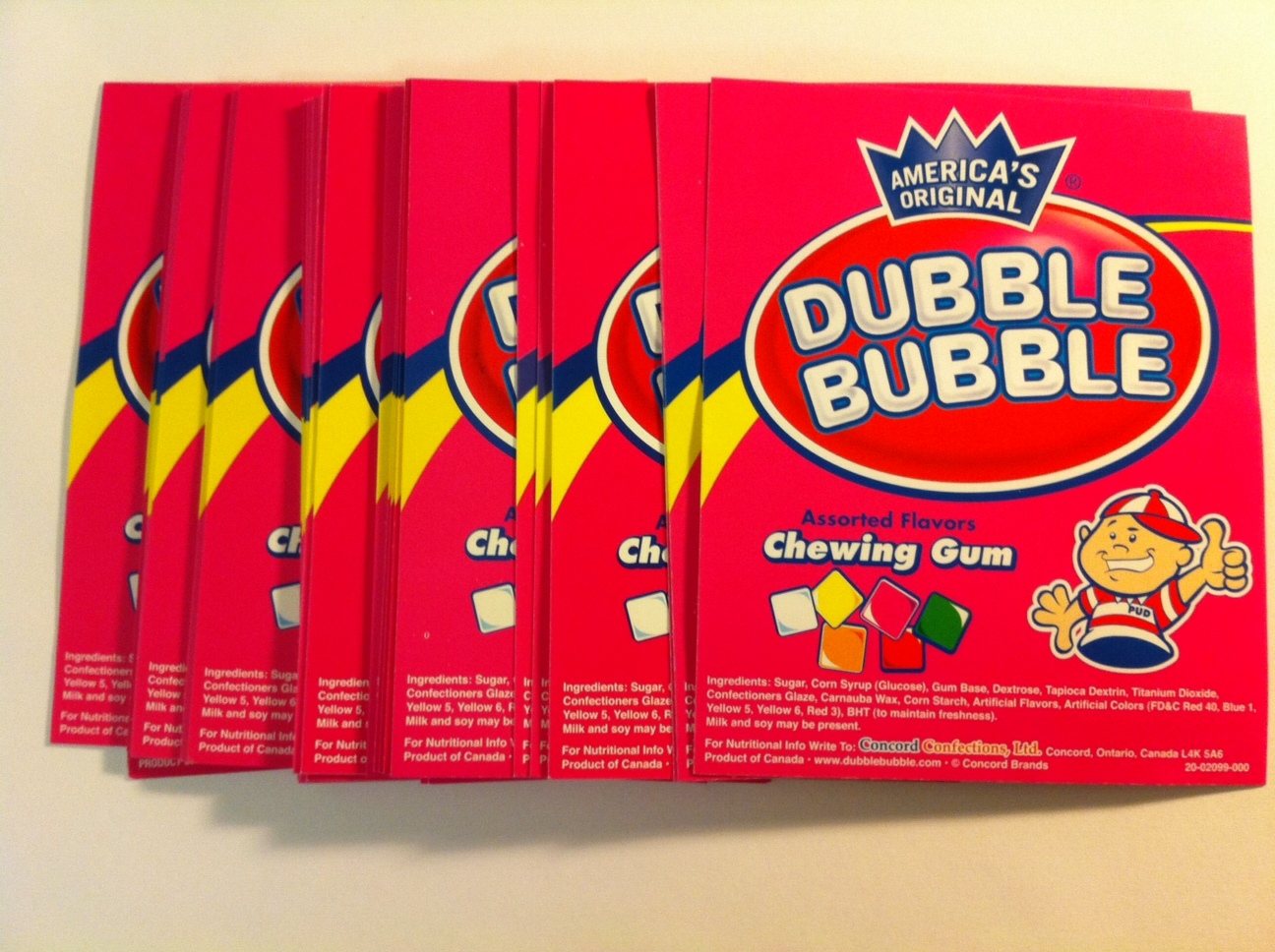 10 HD Laminated 4.75″ 5.75″ Vending Labels ORIGINAL DUBBLE BUBBLE “LAMINATED”