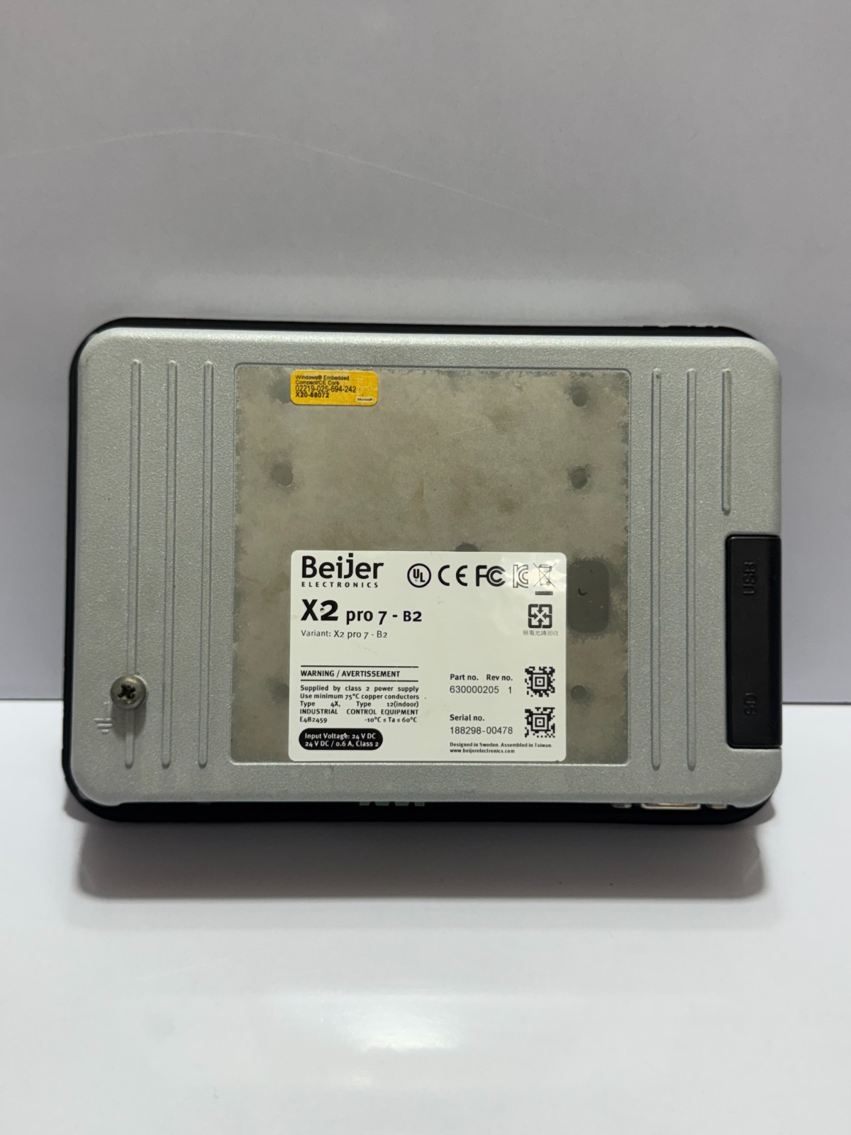 BEIJER ELECTRONICS X2 PRO 7-B2 HMI 630000205 FAST SHIP BY FEDEX