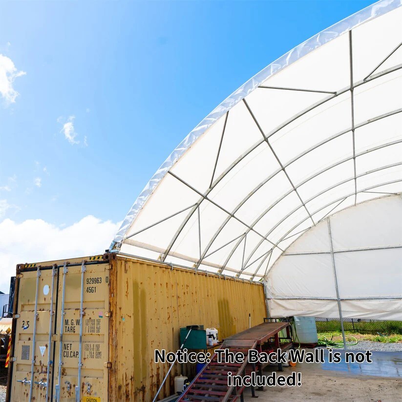 20’x40′ Shipping Container Canopy Shelter 11oz PE | Easy Install Complete Kit