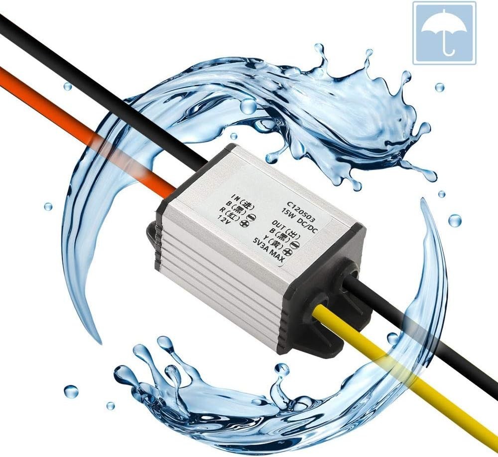12V to 5V Waterproof DC Step-Down Converter for Automotive and Consumer Elect…