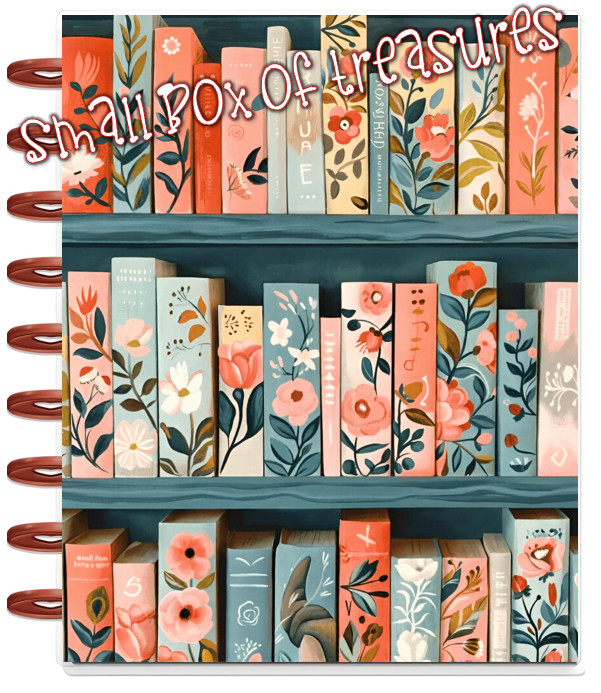 Bookshelf Watercolor Cover Set 4 use w/ Classic Happy Planner~