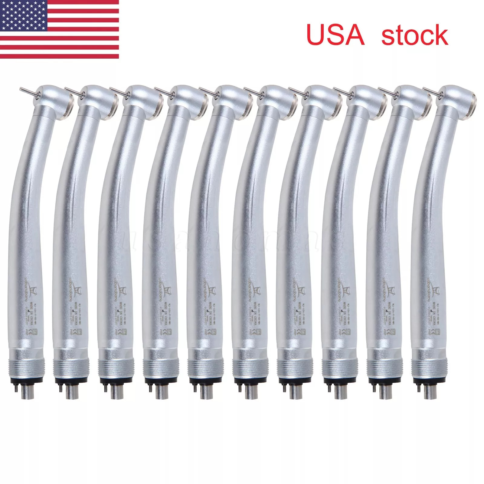 10 Packs NSK Style Dental High Speed Handpiece Push Button 4Hole Air Turbine USA
