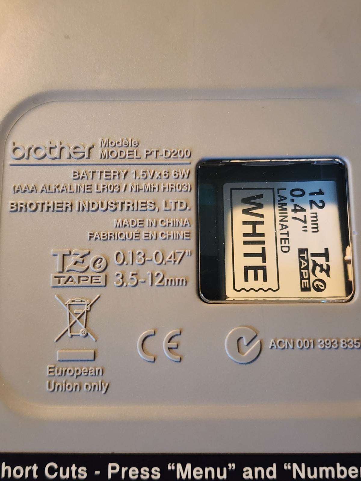 Brother P-Touch Model PT-D200 Label Printer No Power Cord Works