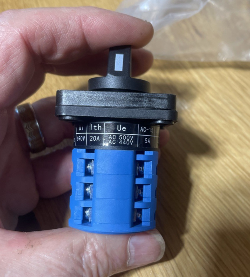 Grizzly Lathe FORWARD/REVERSE Switch SZW26-20/D303.3 660V 20A