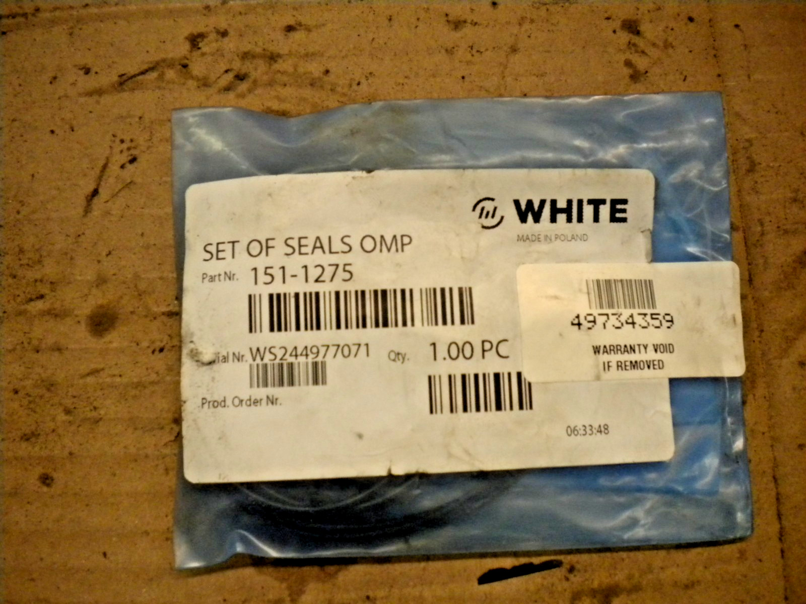 DANFOSS 151-1275 / 1511275 wheel motor seal kit