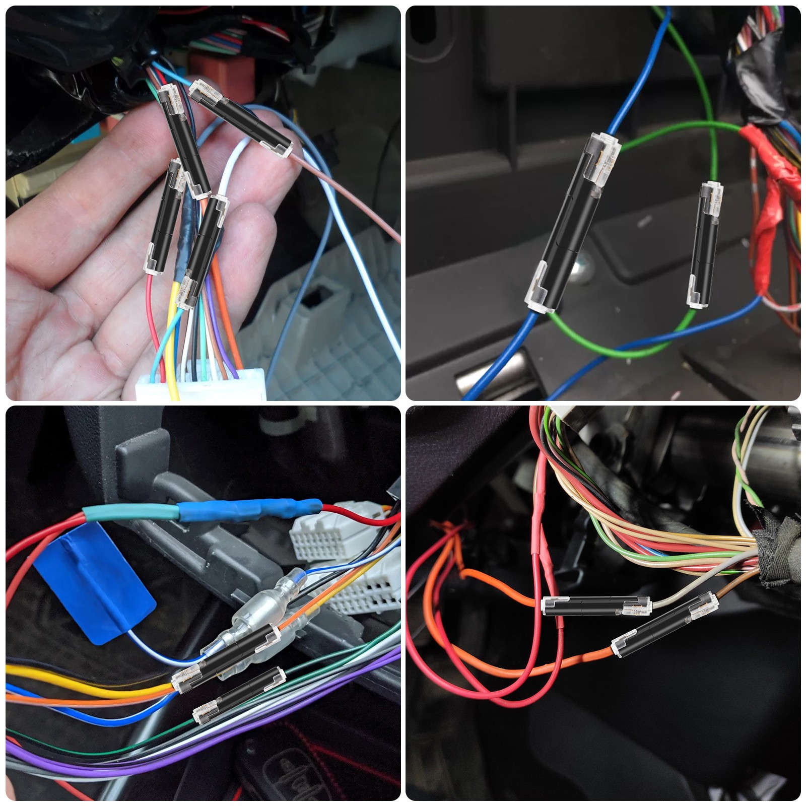 100 PCS Plug-In Quick Wire Connectors, Reusable Clamp Terminal Blocks for Cables