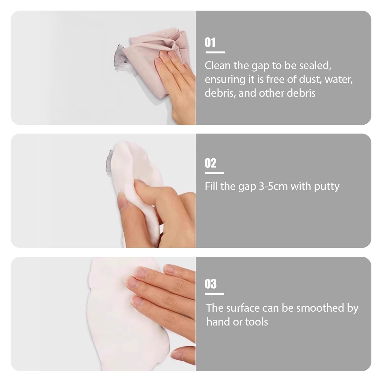 2026 Upgraded Moldable Sealant Clay, Faster Drying – 6-Pack Sealant Mastic, Quic