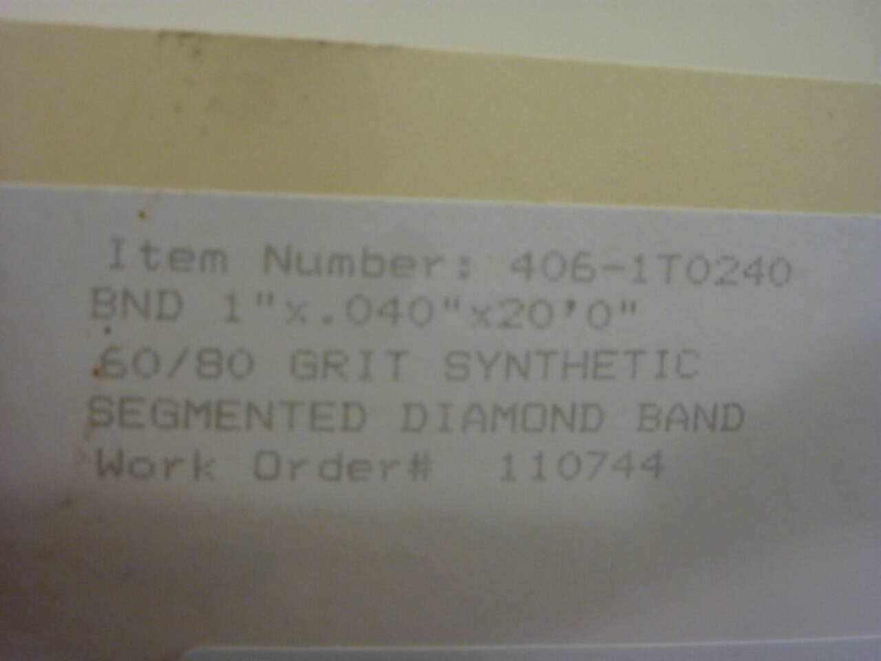 GREENLEE DIAMOND TOOL CO. Segmented Diamond Band 406-1T0240 New #42433