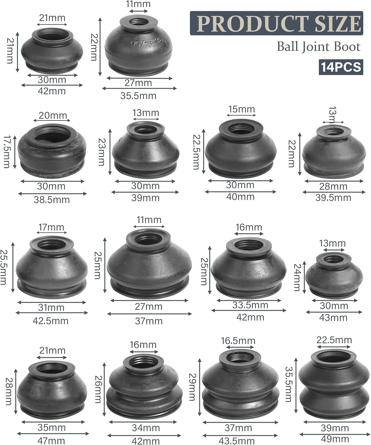 Tie Rod Boot, Tie Rod End Boots, Car Accessories Turn To Rod Arm Ball Joint Head