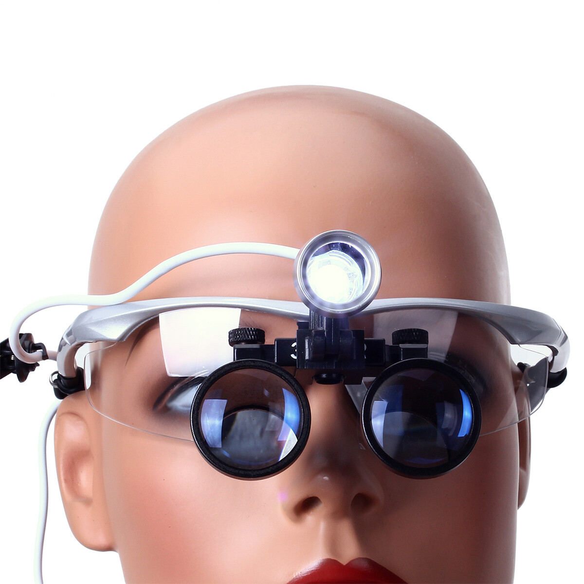 3.5X Dental Surgical Headband Medical Binocular Loupes LED Head Light Lamp
