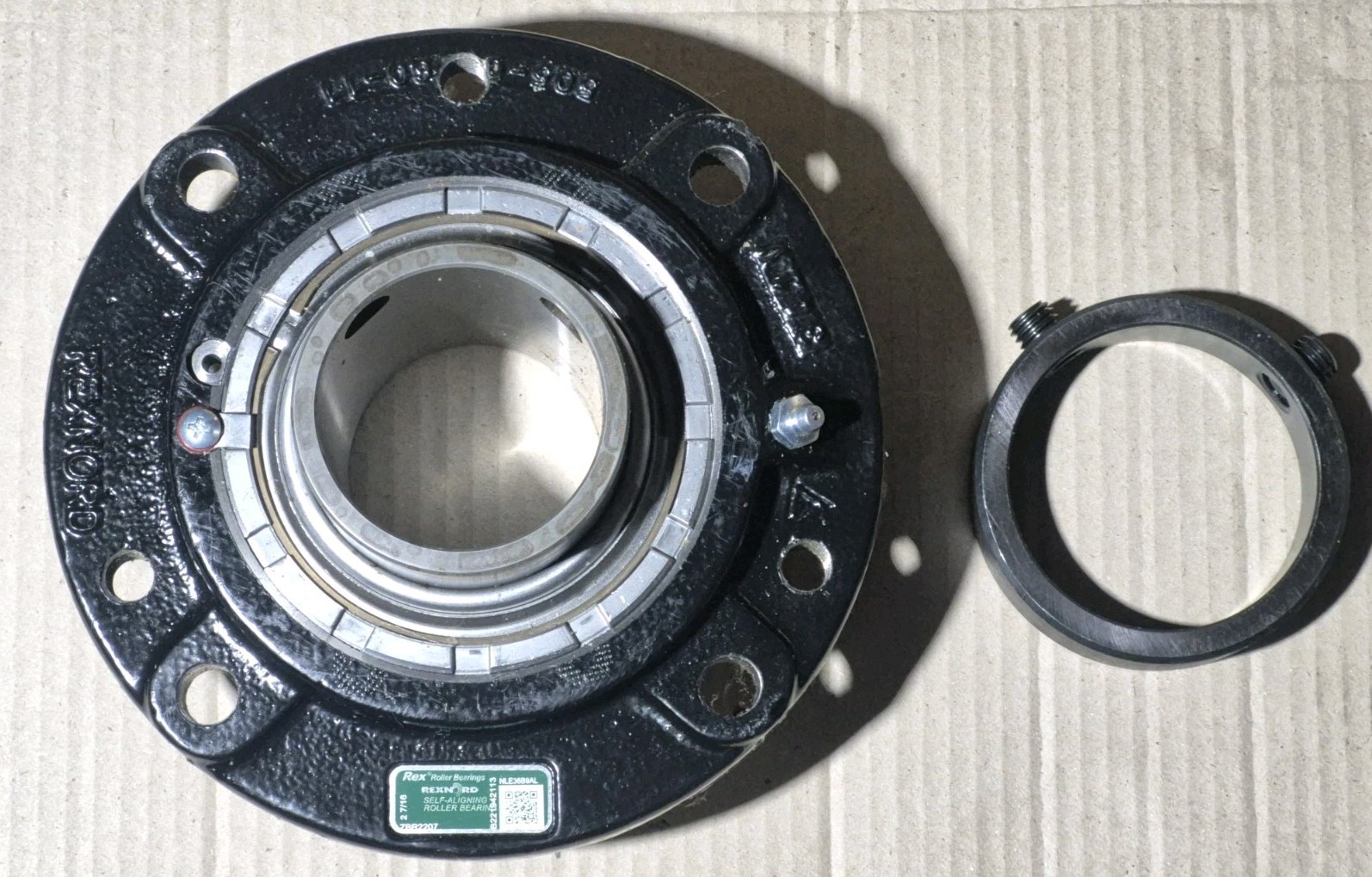 NEW REXNORD ZBR2207 2-7/16 FLG CART MOUNTED SPHERICAL ROLLER BEARING