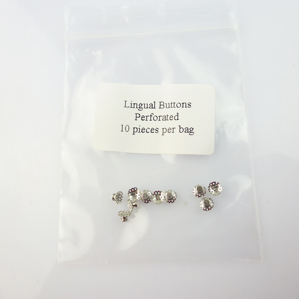 10PCS Orthodontic Lingual buttons Round/Rectangle Direct Bond Eyelets mesh base