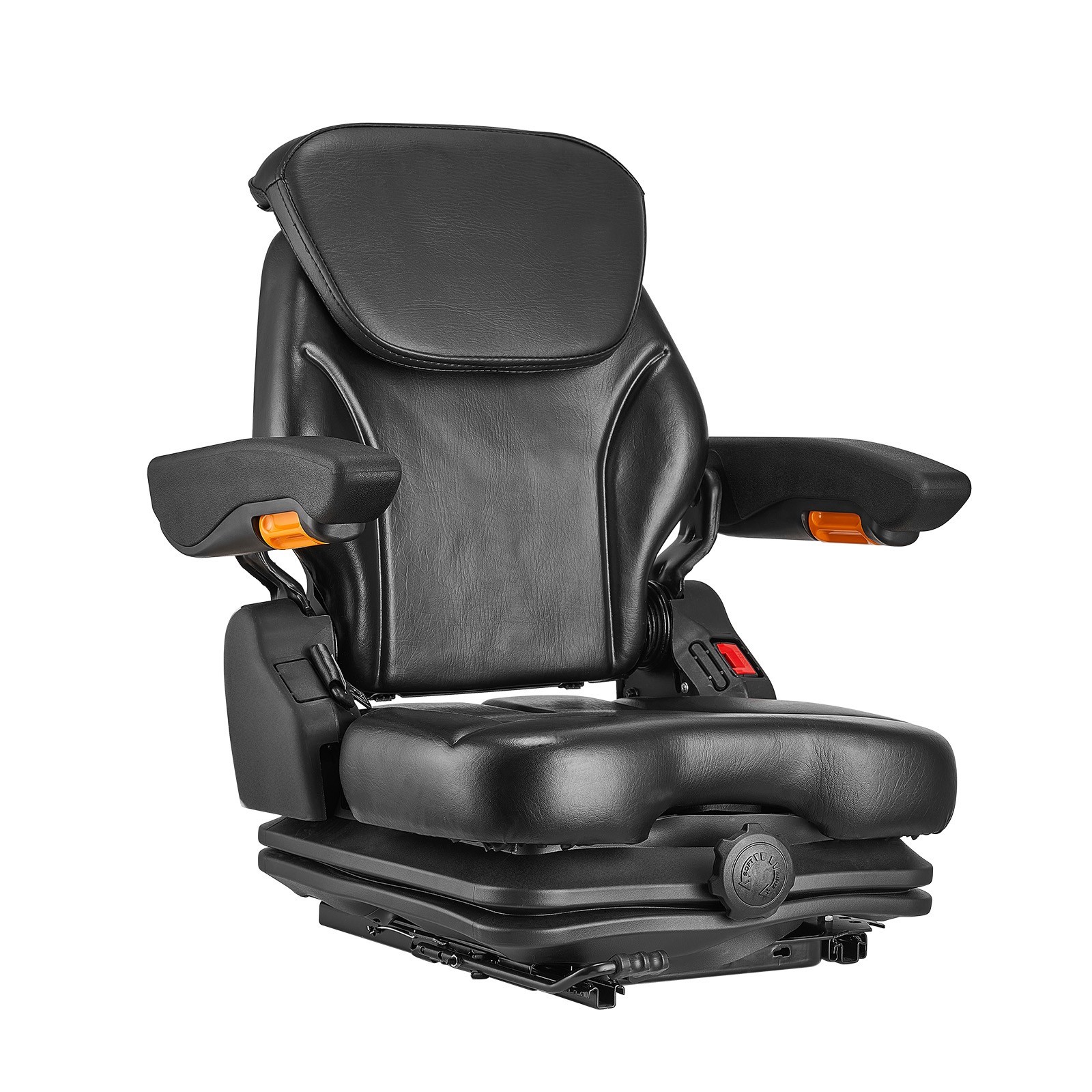 Forklift Seat Tractor Suspension Seat Fold Down Adjustable Back & Headrest