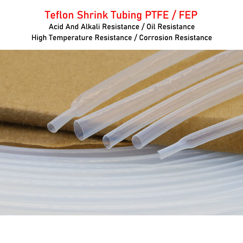 0.5mm-40mm 1.7:1 / 4:1 PTFE Shrink Tubing 1.3 : 1 FEP Heatshrink Tubing Clear