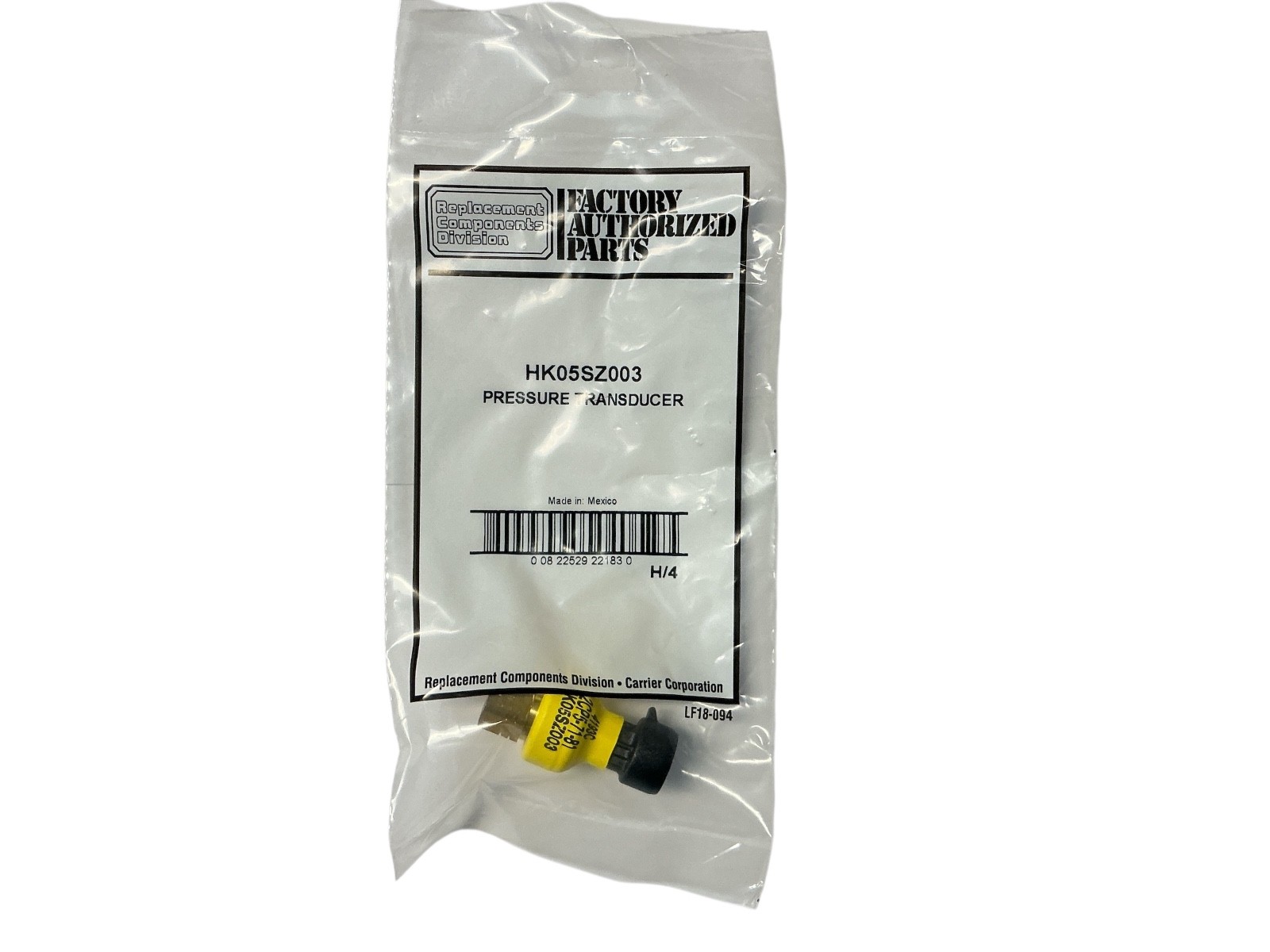 Carrier HK05SZ003 Pressure Transducer OEM Factory Authorized HVAC Sensor