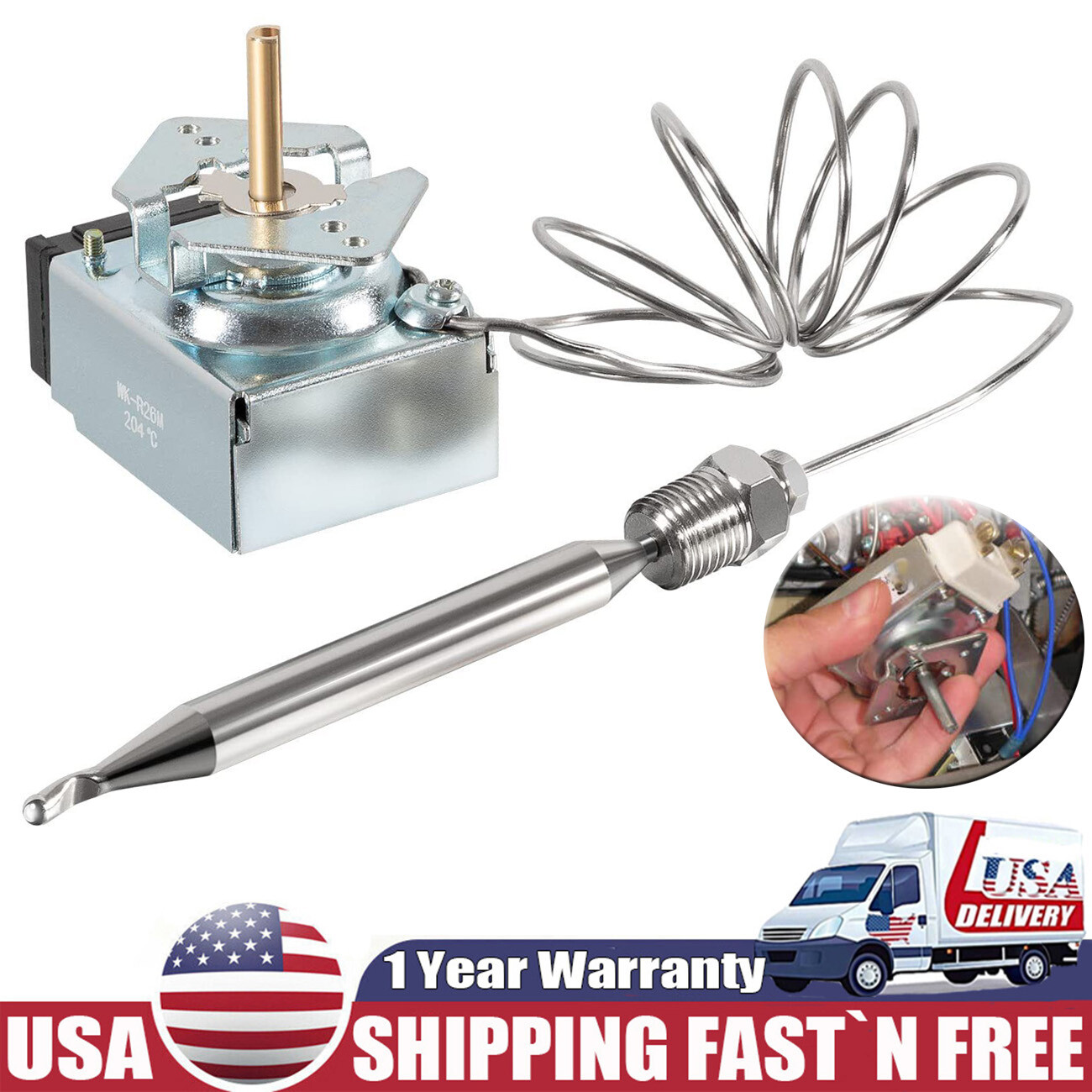 For Imperial Fryer Pitco Dean RX-1-36 Thermostat 200-400F Rx Millivolt 60125401