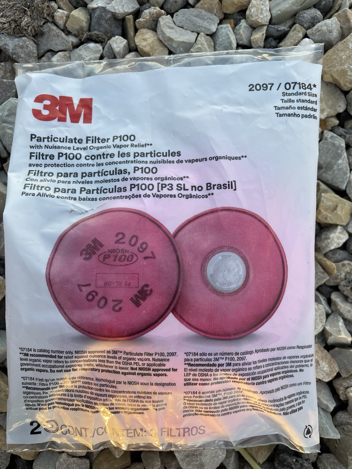 Lot Of 5 Packs Of 3M P100 2097 07184 Replacement Particulate Filters