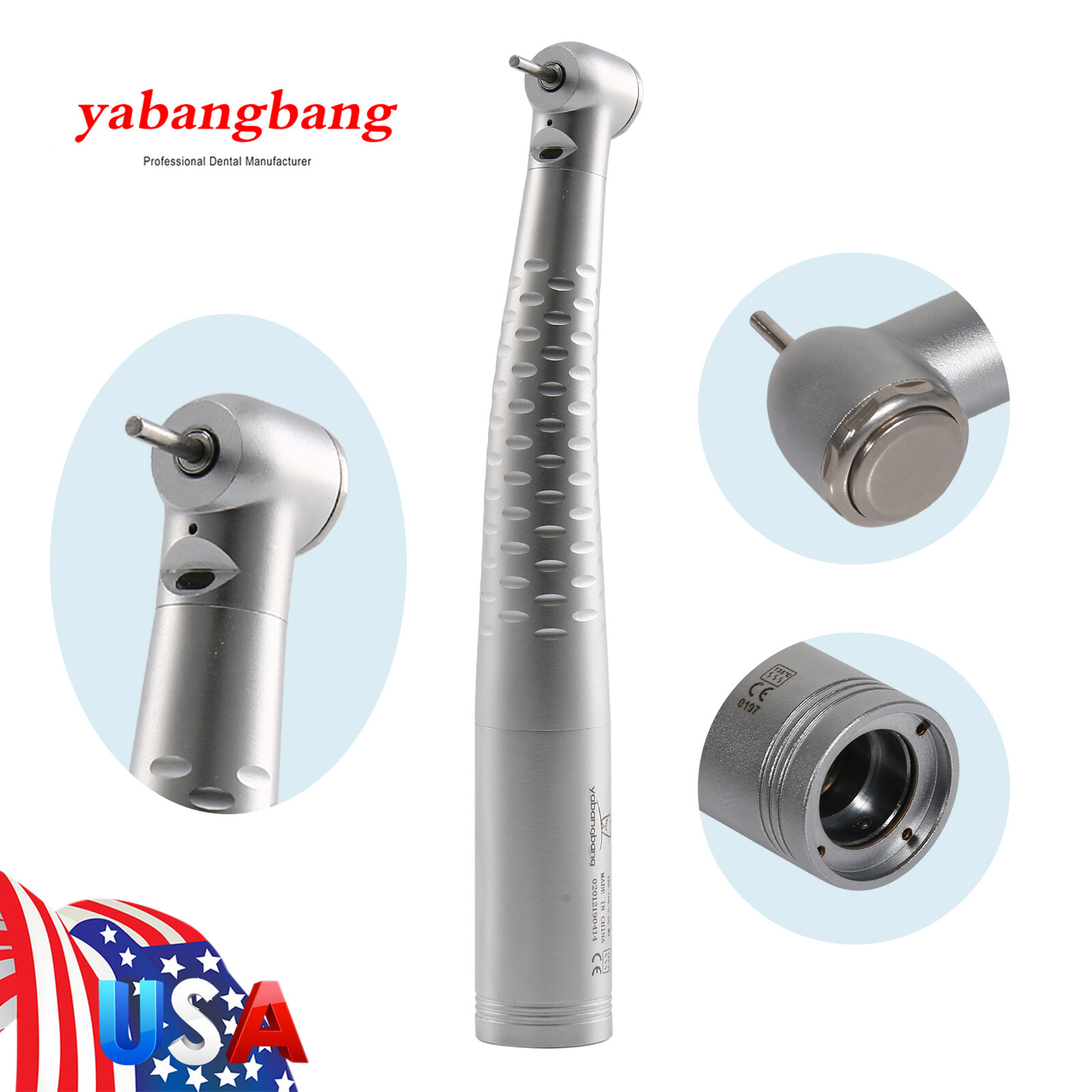 Dental Fiber Optic High Speed Handpiece Standard Head fit Kavo LED Coupler 6H/4H