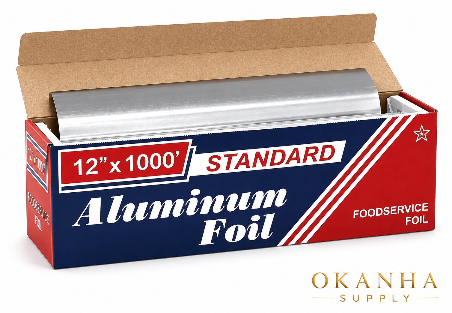12″ x 1000 Ft Commercial Aluminum Foil Roll Foodservice Heavy Duty Wrap