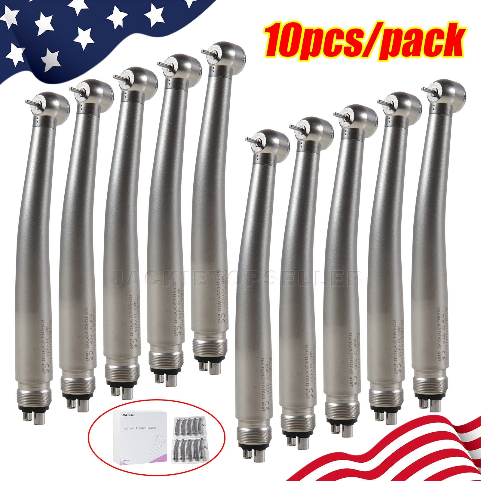 10pcs/1Pack Dental high speed handpiece 4HOLE