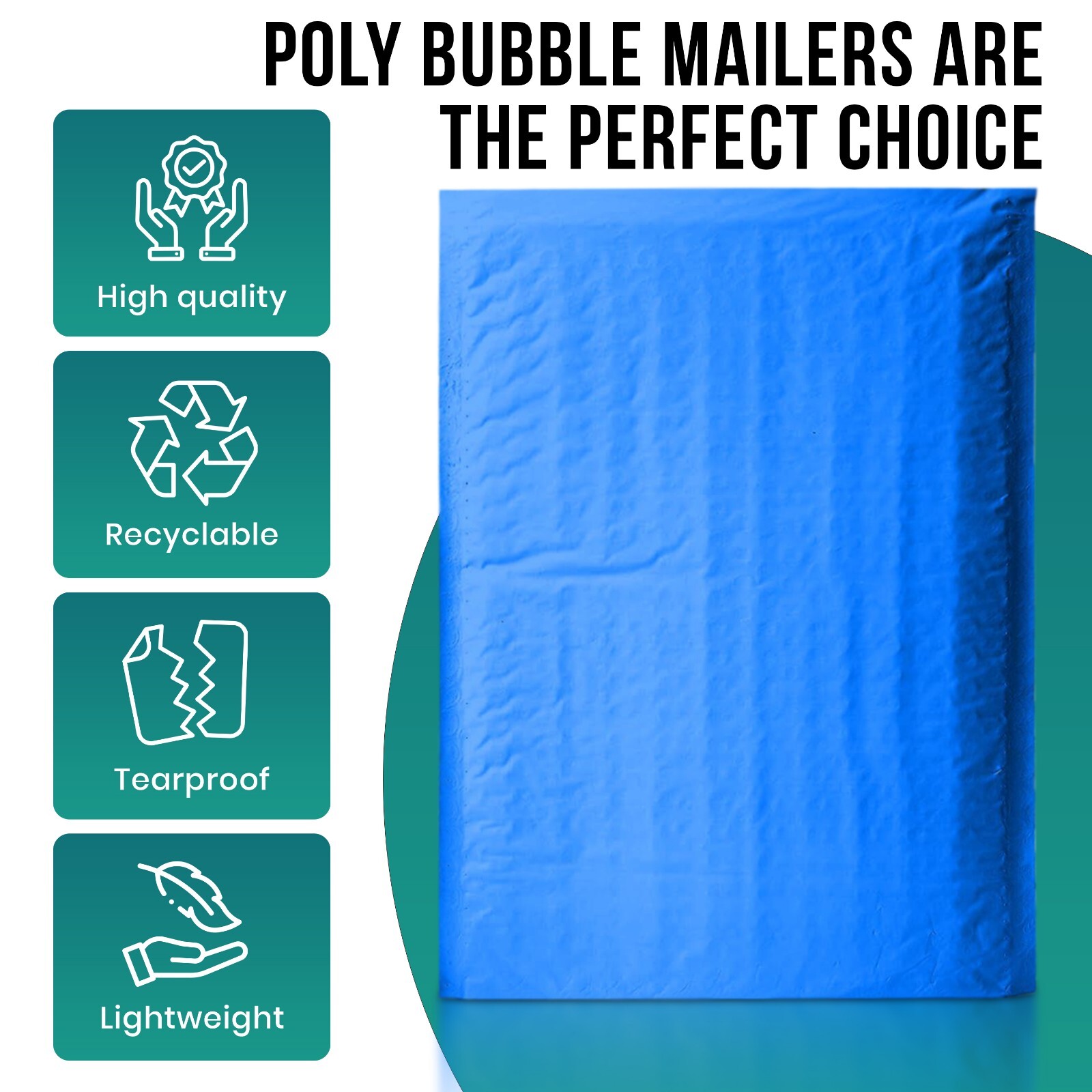 ANY SIZE POLY BUBBLE MAILERS SHIPPING MAILING PADDED BAGS ENVELOPES COLOR