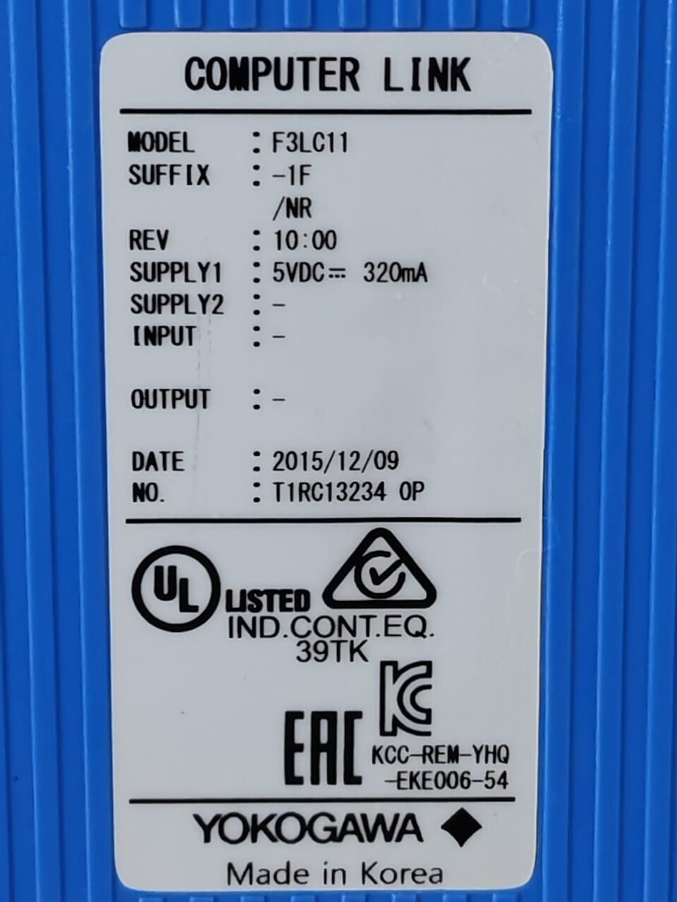 LOT 2 PCS YOKOGAWA F3LC11-1F COMPUTER LINK