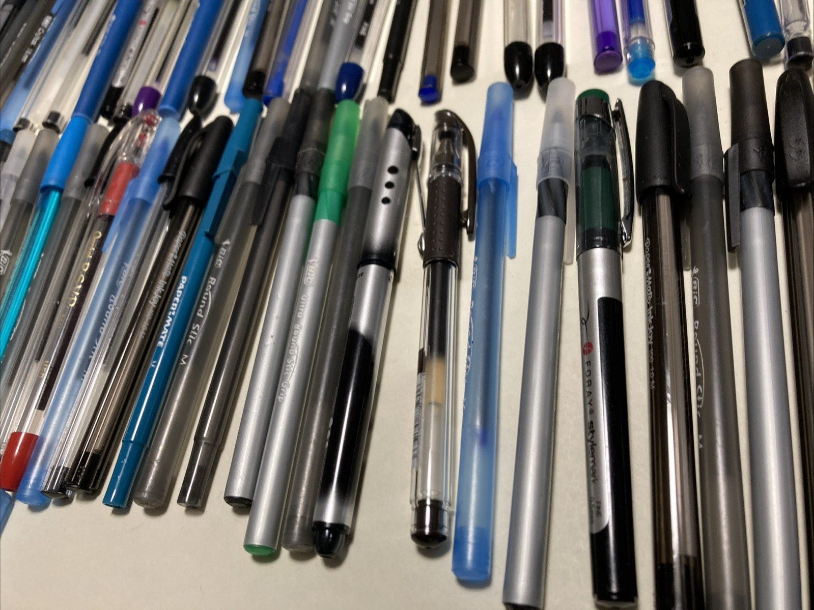Lot of 120 Ballpoint Pens Assorted Paper Mate BIC Foray Staedtler Pentel more