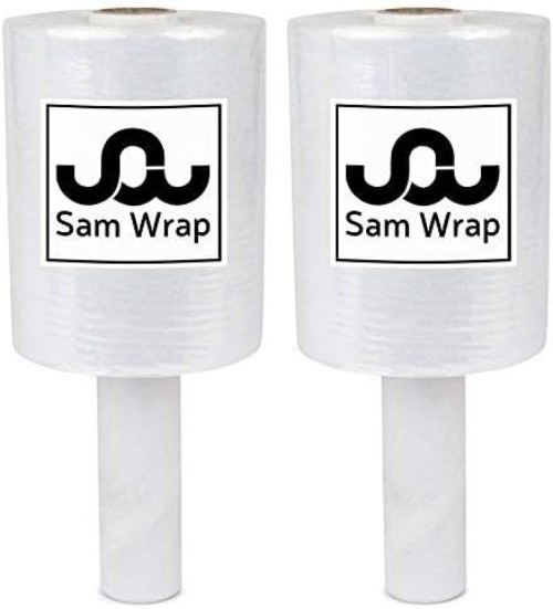 Clear Heavy-Duty Stretch Wrap 5″ x 1000′ – Perfect for Packing & Moving (2 Pack)