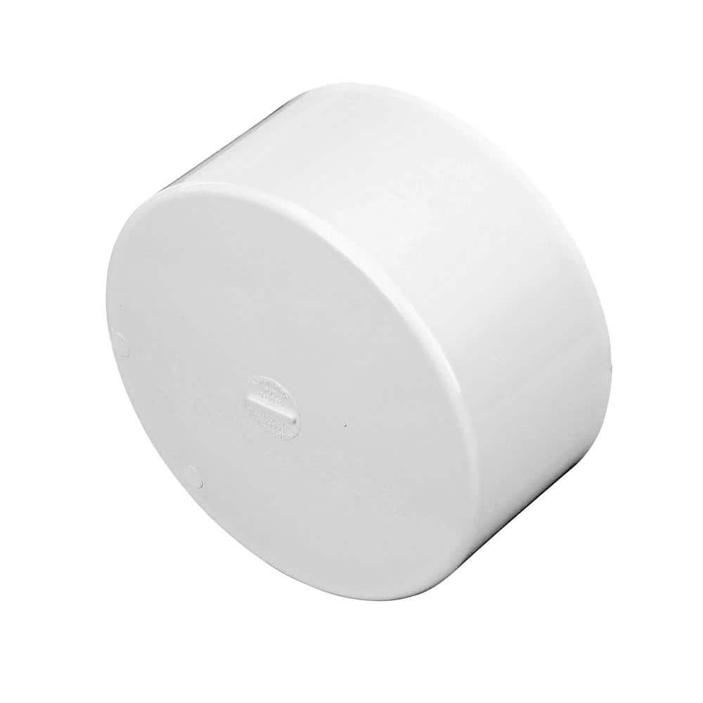 6 in PVC S-D End Cap, Solvent Weld Sewer & Drain Pipe Closure