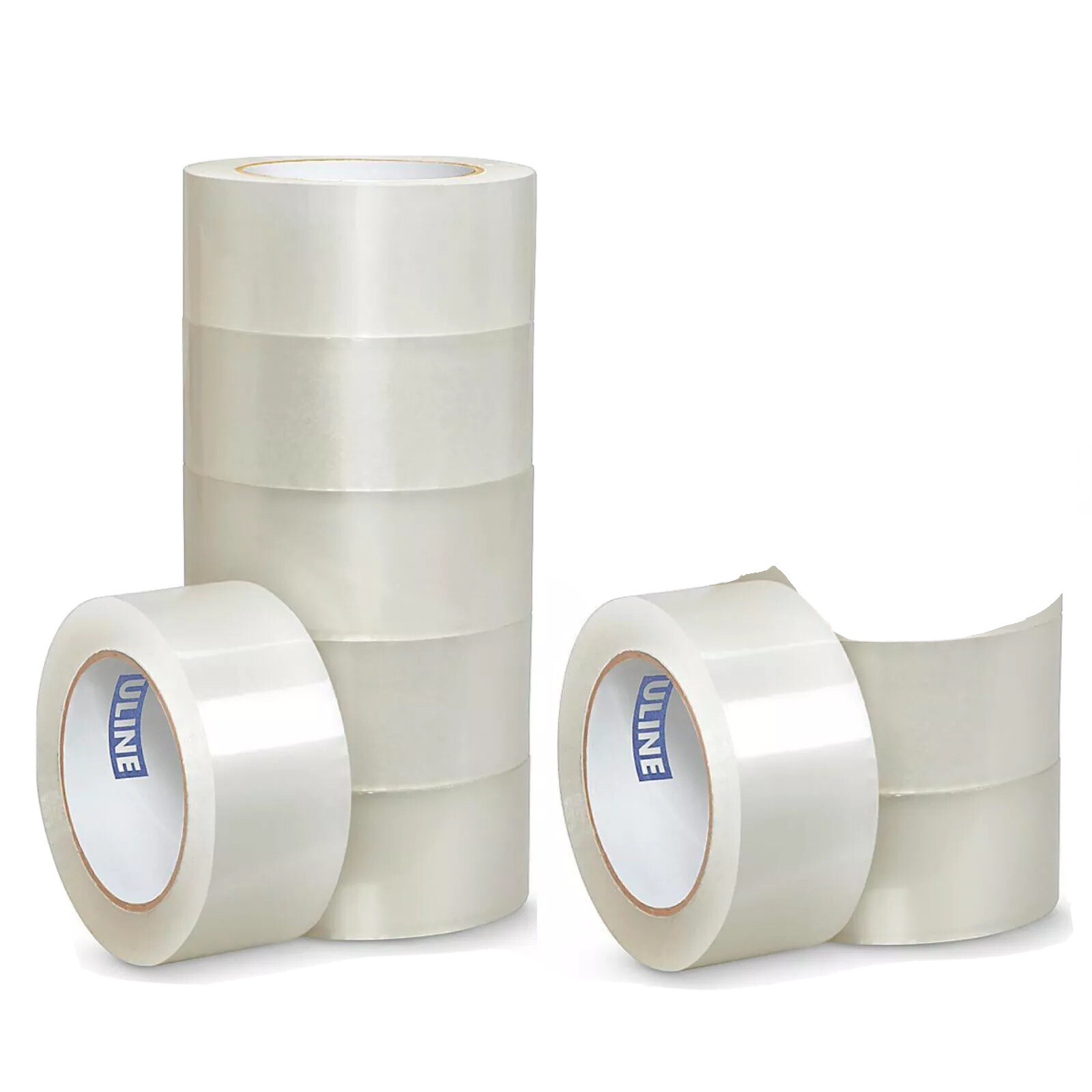 (9) ULINE S-423 2″ x 110yds 2mil PACKING / SHIPPING TAPE ROLLS NINE TOTAL