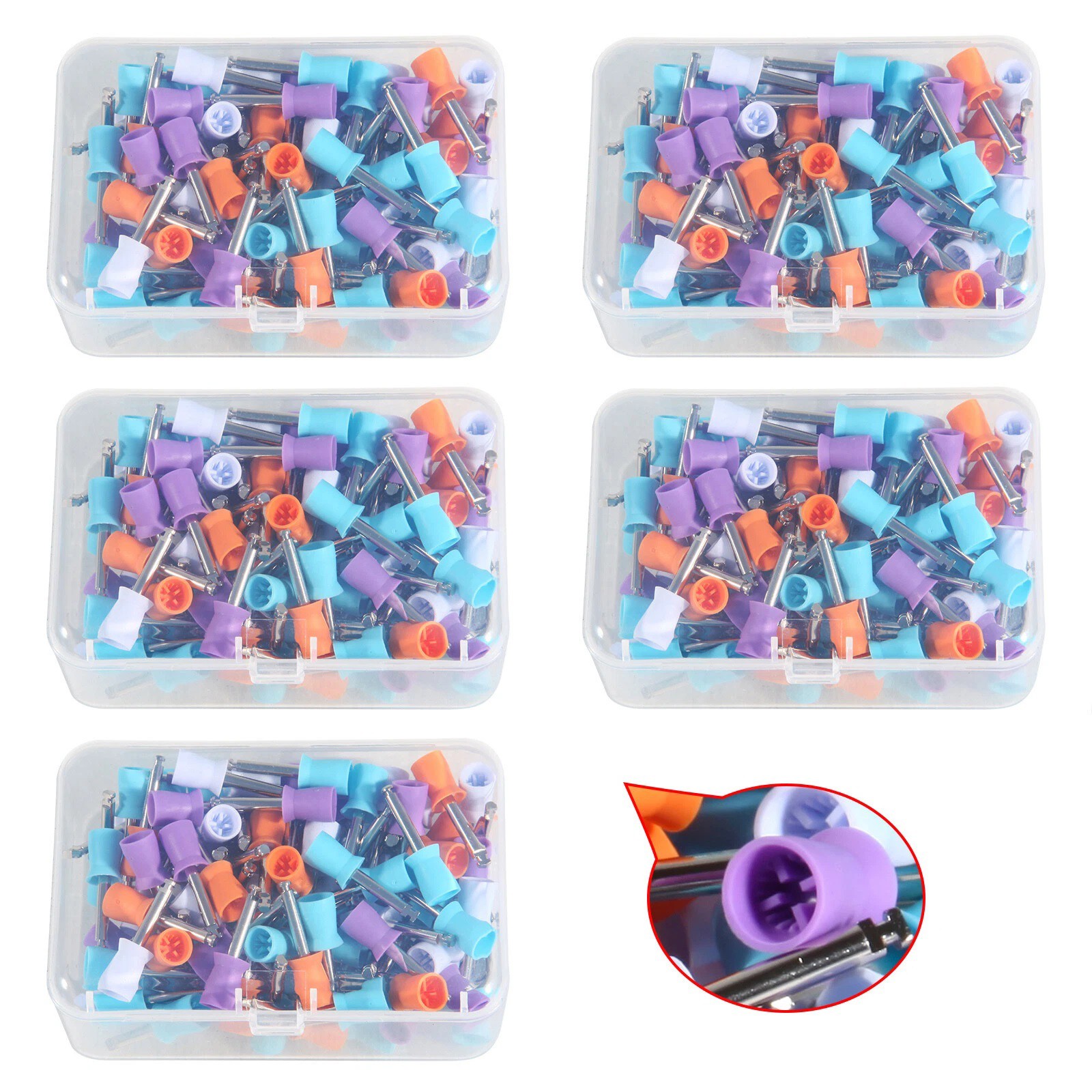 100-1000*Dental Rubber Prophy Tooth Teeth Polish Polishing Cups Latch Type Brush