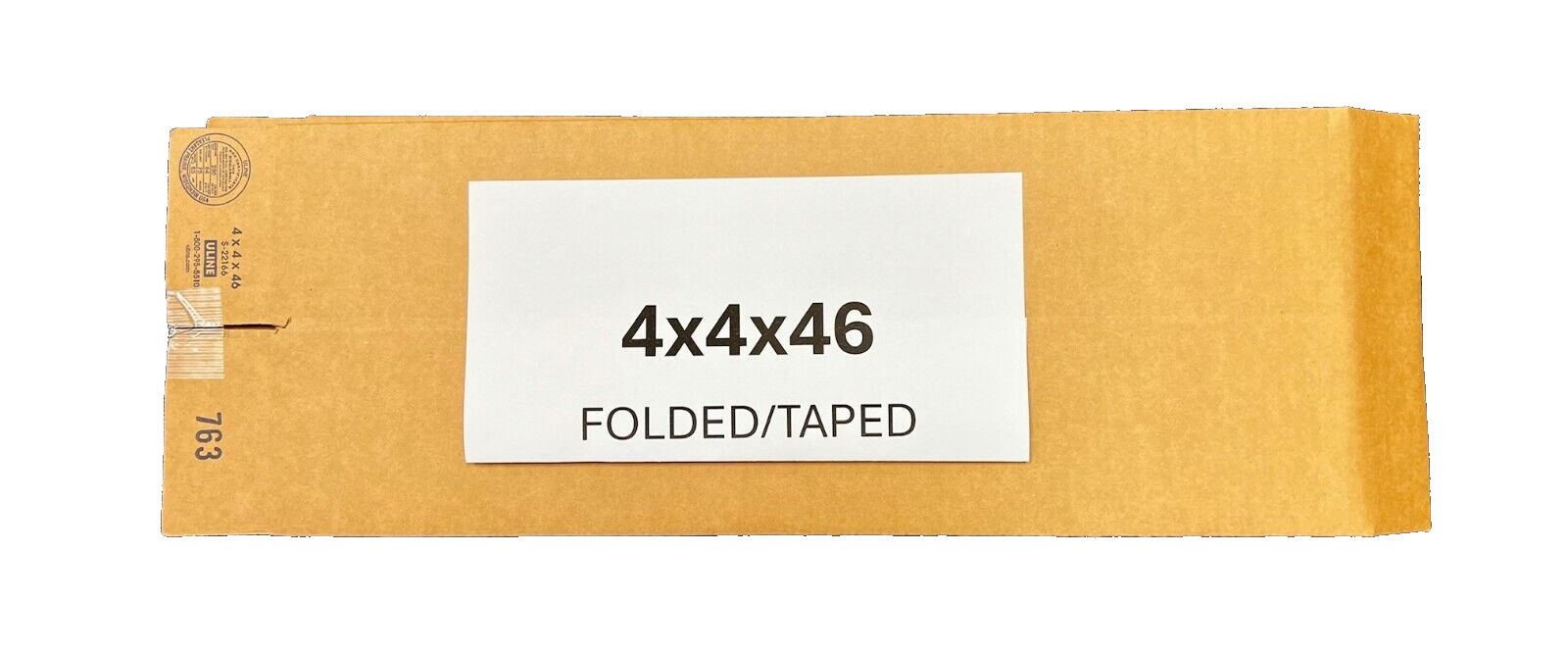 4″ x 4″ x 46″ Corrugated Box – 200lb – SINGLE BOX – TALL