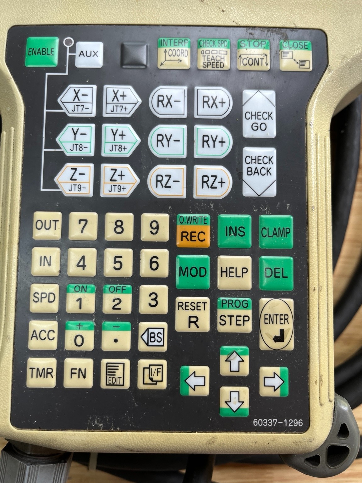 Kawasaki 50817-1327 Teach Pendant w/ 10m Cable C-Series C52 Robot Controller