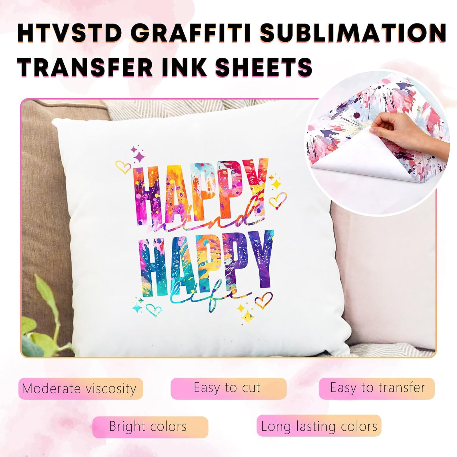 Sublimation Transfer Ink Paper 12 Pack 12×10 Watercolor Pattern for Mugs and