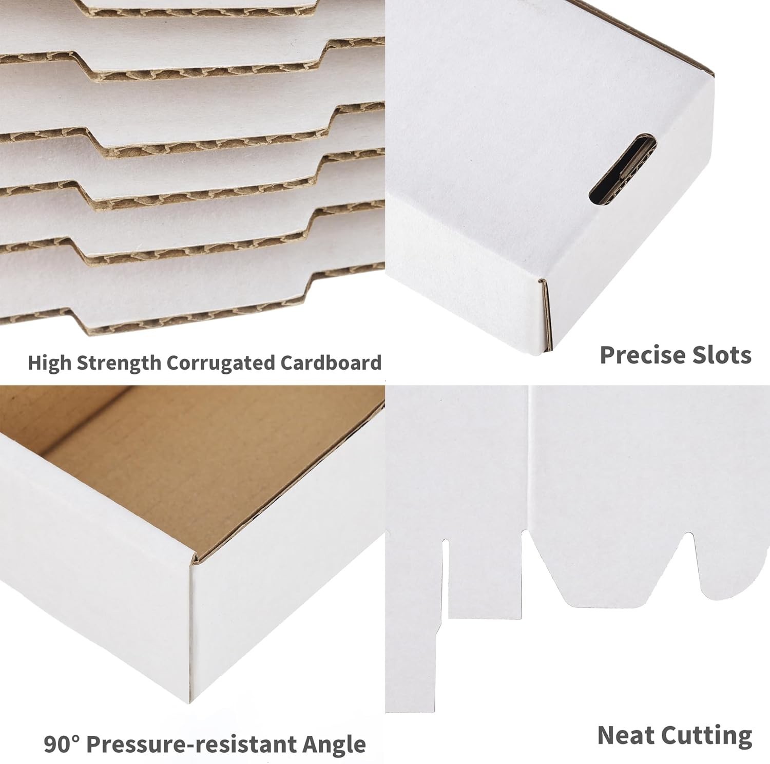 25 Pack 7x4x3 White Corrugated Shipping Mailer Packing Box Boxes 7″ x 4″ x 3″