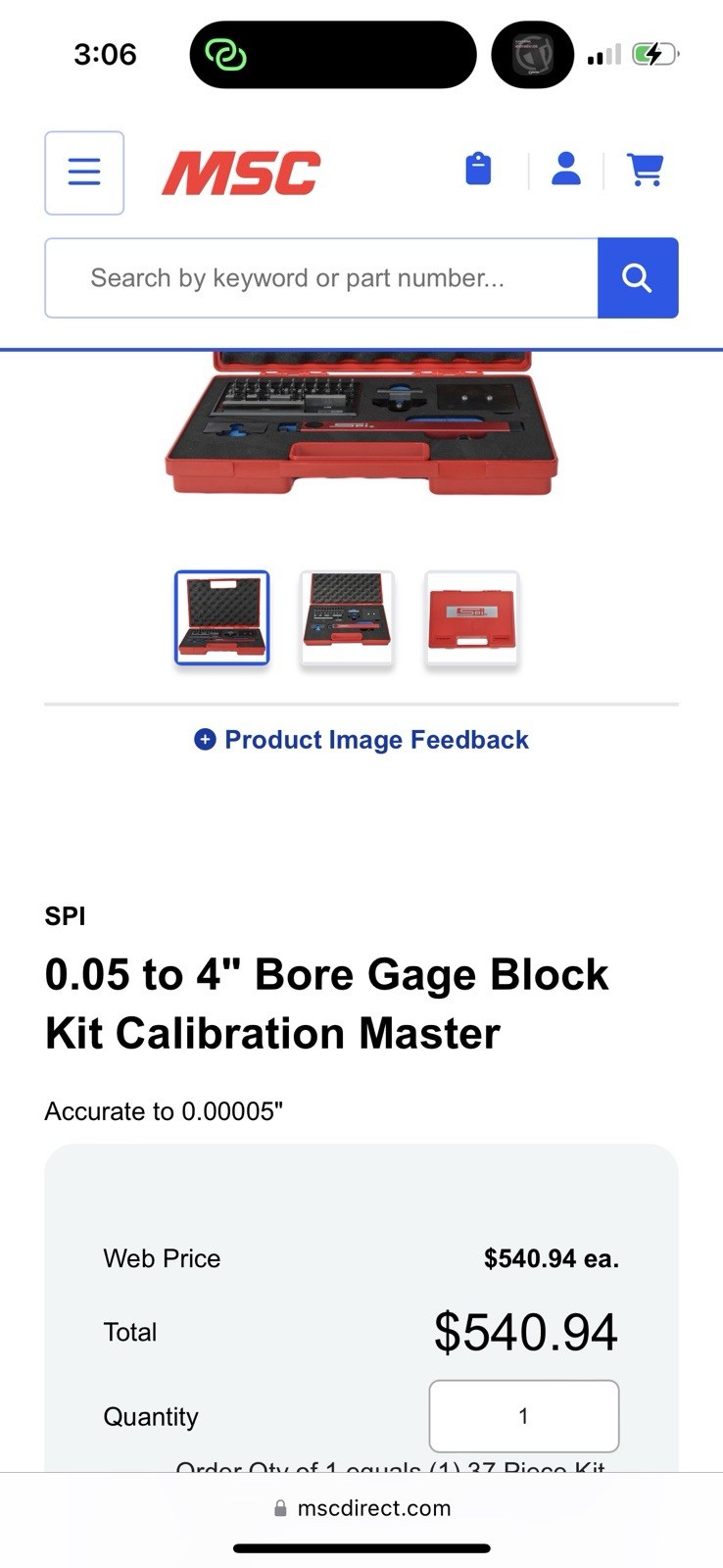 SPI 0.05 to 6″ Grade 0 Master Bore Gage Setting Calibration Block Kit