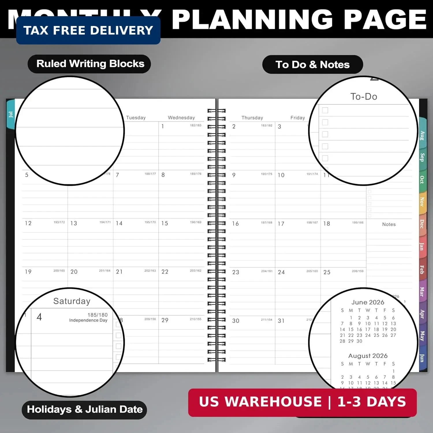 Weekly and Monthly Planner 2026-2027, July 2026-June 2027, 8.5” x 11” | Academ