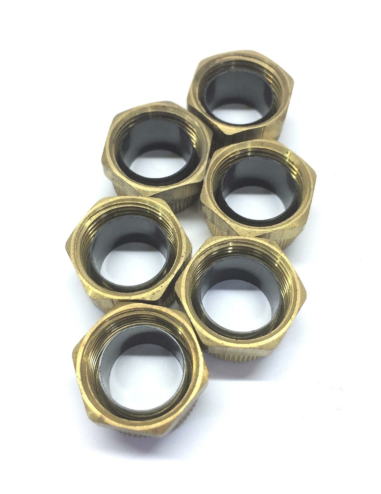Unbranded/Generic 1/2″ Brass Nut & Sleeve [Lot of 6] NOS
