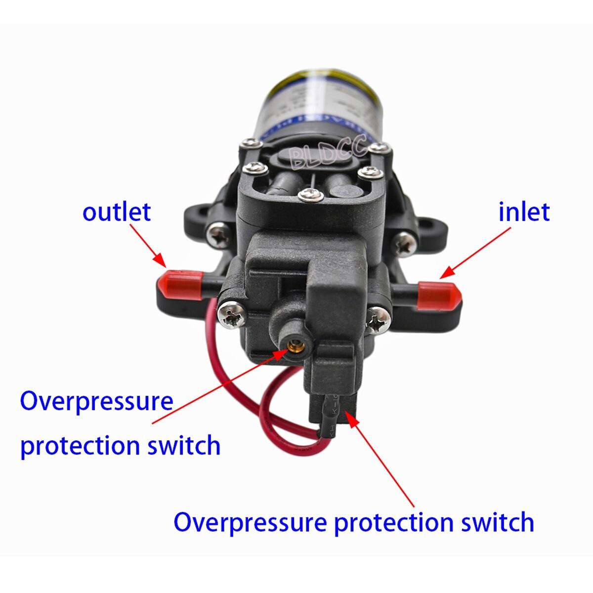 2PCS DC12V Water Pump 60PSI Self Priming Sprayer Diaphragm Pump Automatic Switch