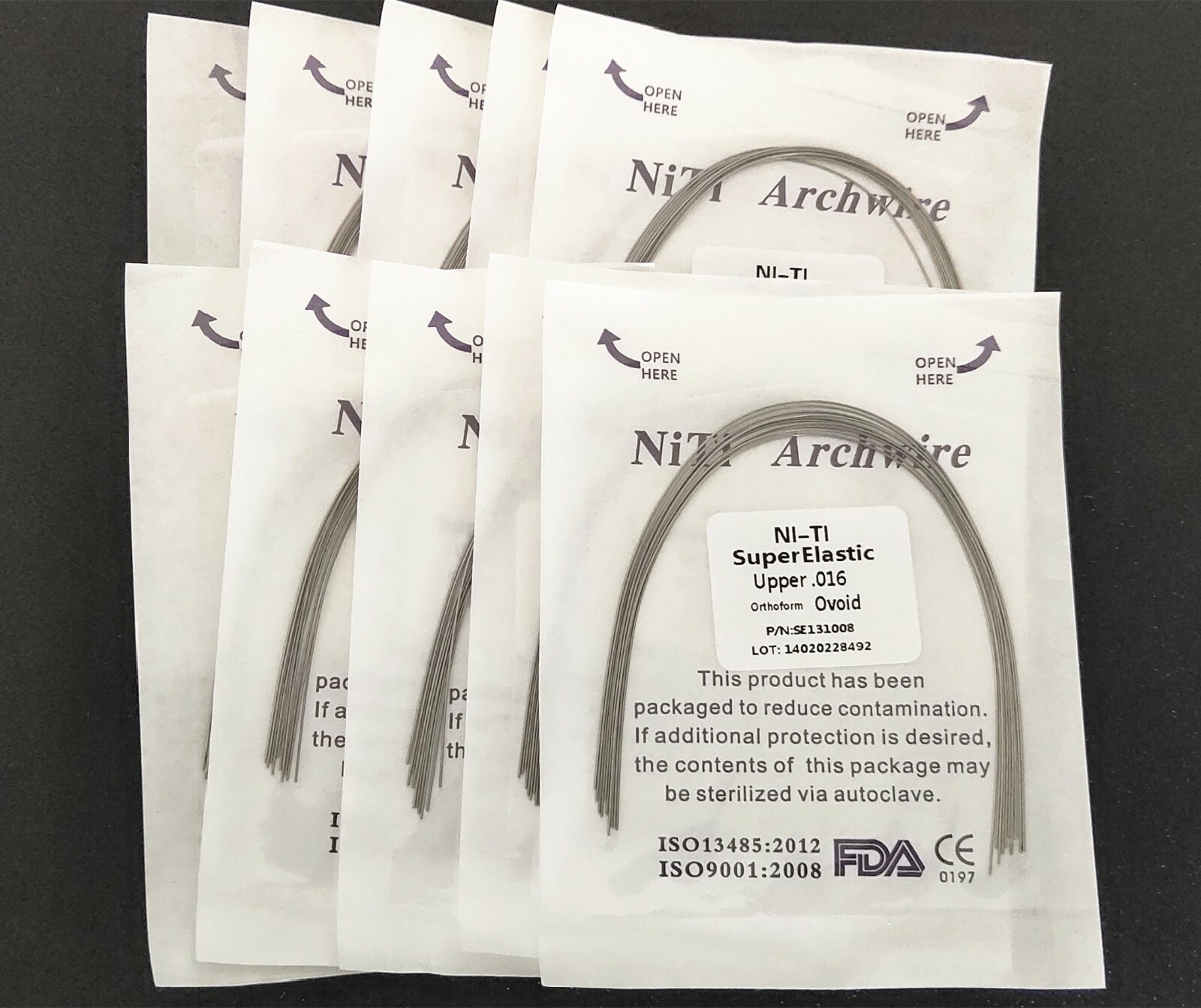 Dental Orthodontic Super Elastic Wire Niti Round Arch Wires Ovoid Form