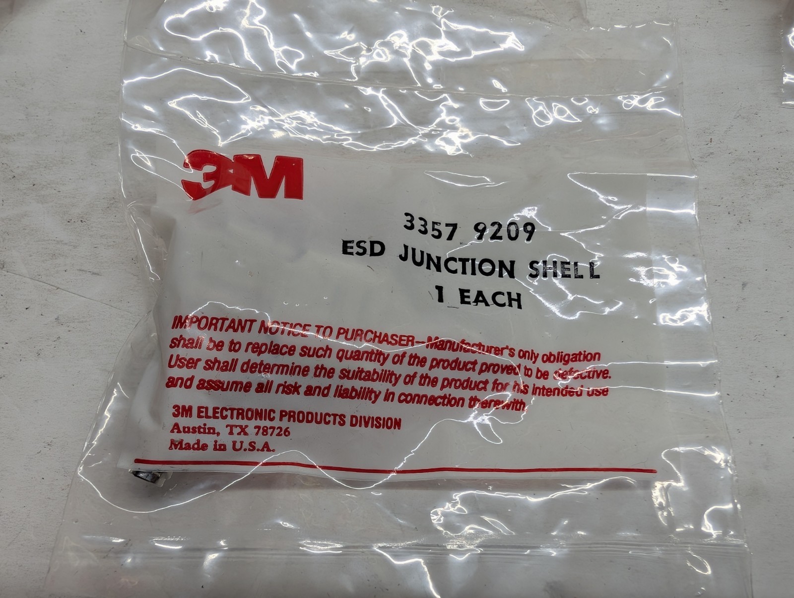19x 3M 3357-9209 ESD Junction Shell 9 Pin D-Sub Backshell EMI Shield NOS