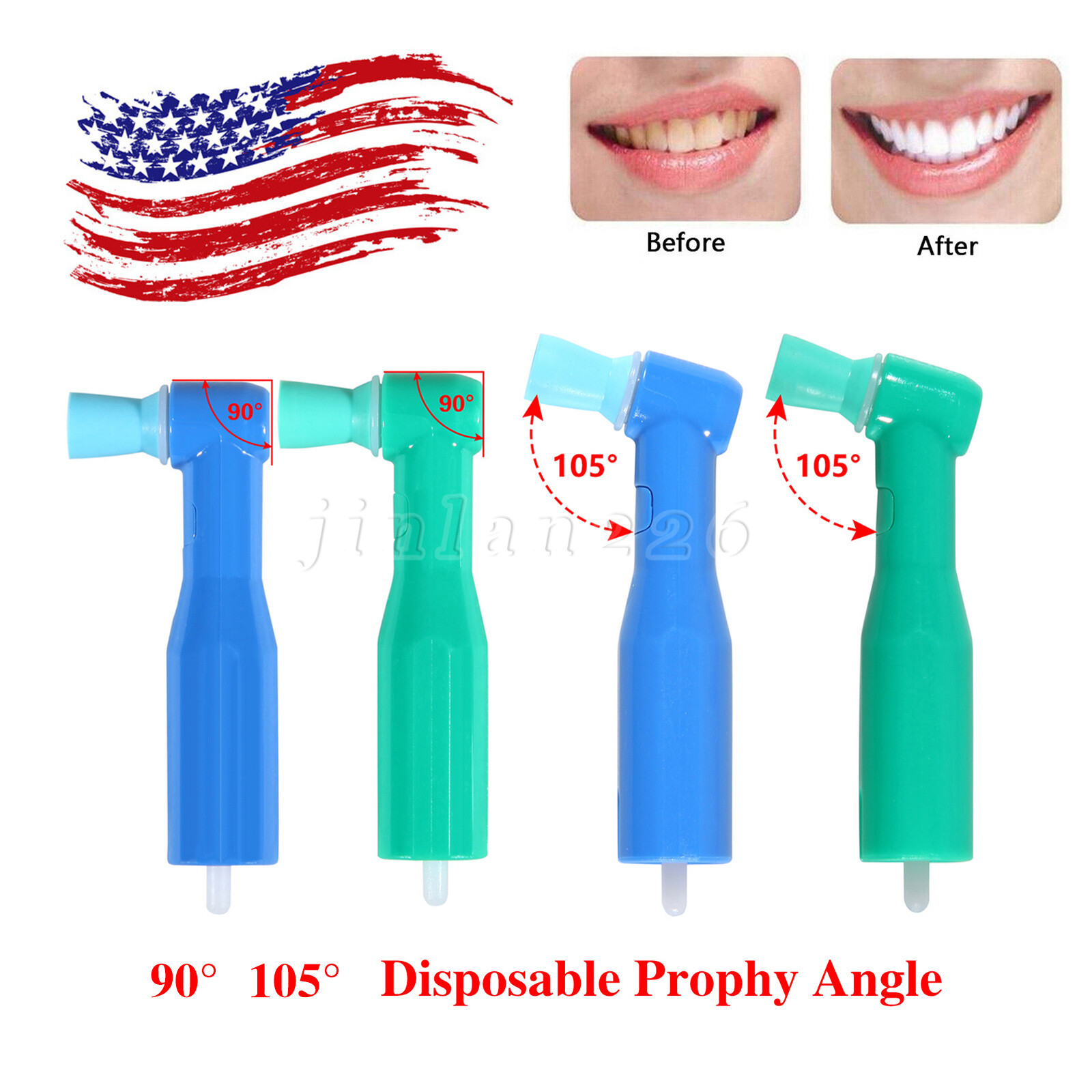 Prophy Angles Soft/Firm Cups 100/pk Top Quality Dental Disposable Prophy Angle