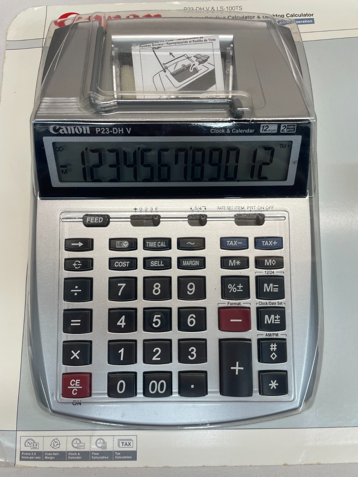 Canon P23-DH V Mini Desktop Printing Calculator and LS-100TS Handheld Calculator